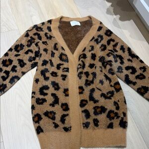 Zara Leopard Print Brown Cardigan